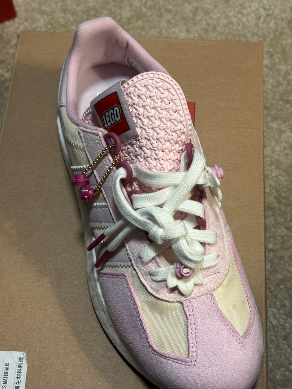 Lego Women's Pink and Cream Casual Sneakers